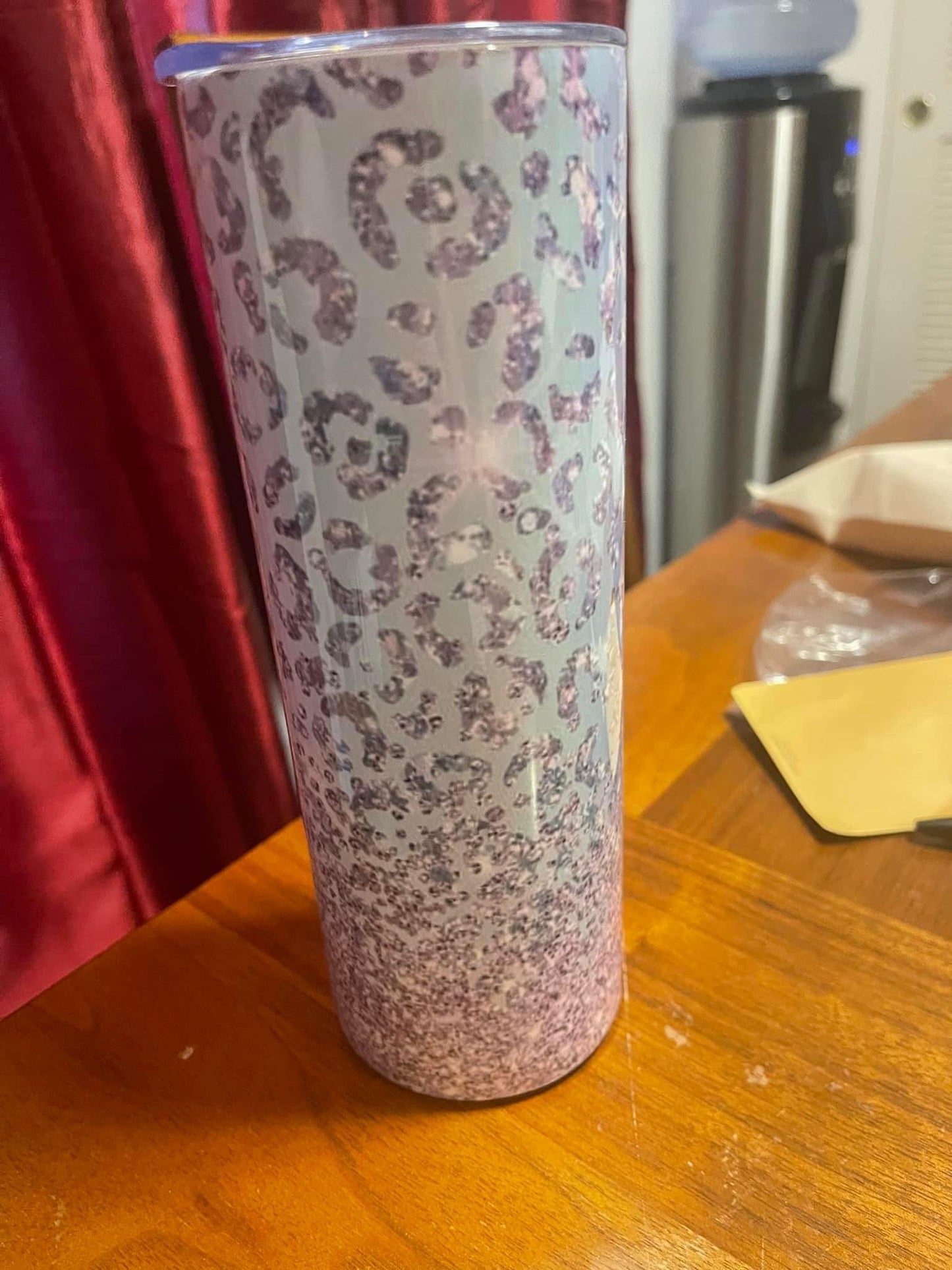 leopard pastel glitter