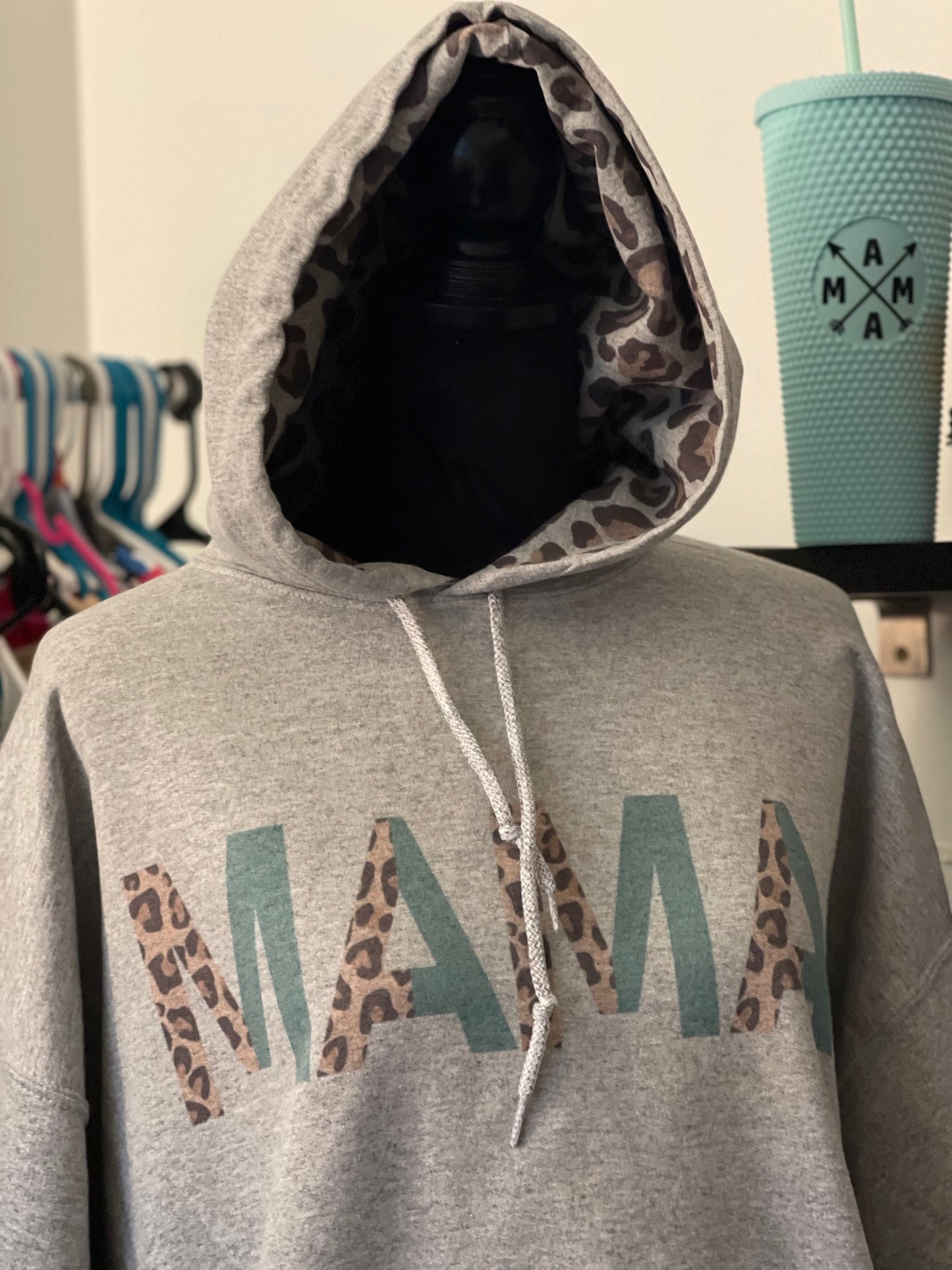 Leopard hoodie with name