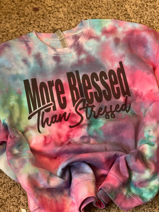 TIE-DYE blessed sweatshirt