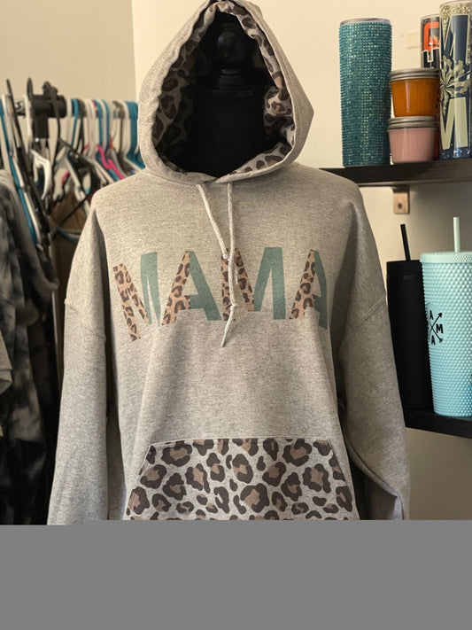 Leopard hoodie with name