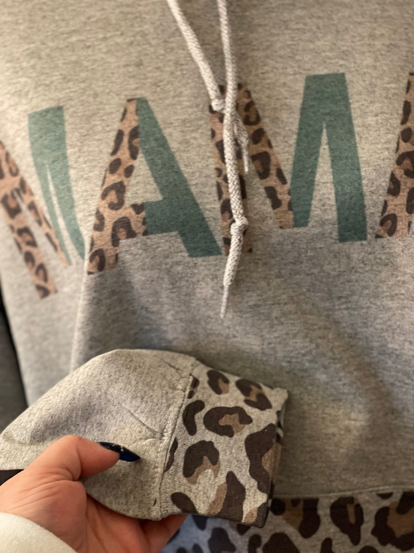 Leopard hoodie with name